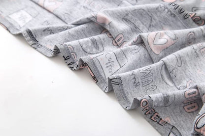 PNAEONG 3 Pack Women's Cotton Nightgown Sleepwear Short Sleeves Shirt Casual Print Sleepdress