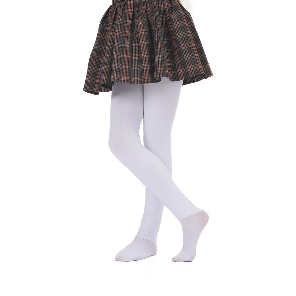 Girls Winter Fleece Lined Tights - Warm Thick Dance Tights for Kids