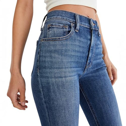 Aeropostale Womens Juniors Highest Rise Flare Leg Jean, Medium Wash, 8 Regular