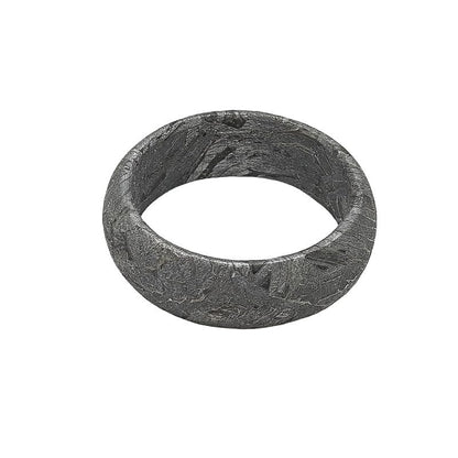 Handcrafted Meteorite Ring, 7.8mm Width, Natural Westenden Pattern, Altai Iron (Size: 9.5)