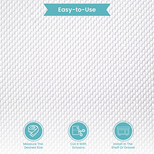 Con-Tact Brand Grip Premium Shelf Liner, Thick and Non-Adhesive Drawer Liner, Multi-Purpose and Easy to Use, 18" x 10', White, Pack of 1