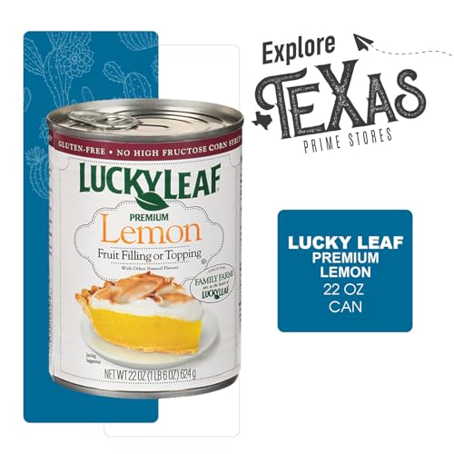 Lucky Leaf 4-Pack of Premium Pie Filling or Topping 22 oz Cans + 1 Utility Freebie by Lavinia Essentials Brand (Premium Lemon, 4 Pack)