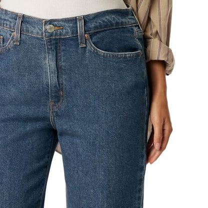 Levi Strauss Signature Gold Women's Heritage Original Wide Leg Jeans Mid-Rise Stretch Denim, Blue Oddity, 12