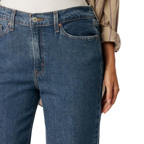 Levi Strauss Signature Gold Women's Heritage Original Wide Leg Jeans Mid-Rise Stretch Denim, Blue Oddity, 12