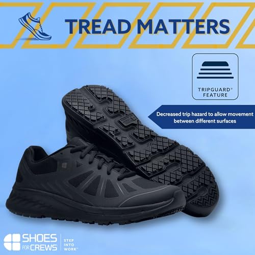 Shoes for Crews Men's Slip-Resistant Work Sneakers - Comfortable, Non-Slip Work Shoes for Men in Food Service, Hospitality, Healthcare & More - Endurance II, Size 11