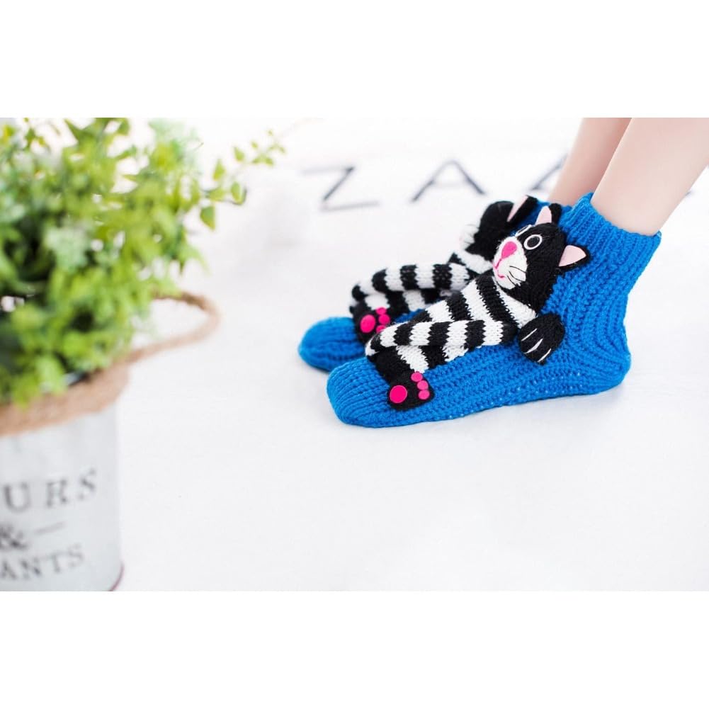 Cute Animal Socks for Women - Plush Long Stocking Socks with 3D Designs