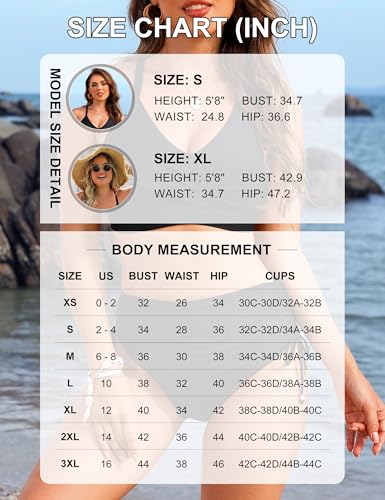 Blooming Jelly Womens High Waisted Bikini Sets Two Piece Swimsuit Drawstring Tummy Control Bathing Suit (Large, Leopard)