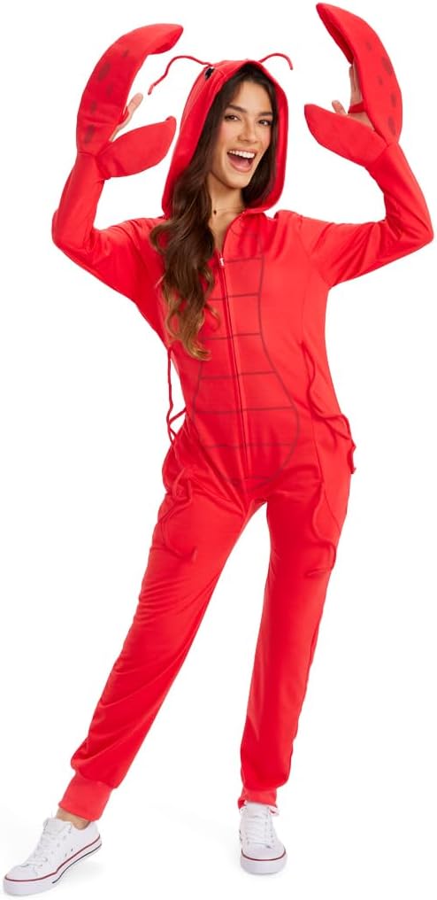 Lobster Costume - Women's Red Sea Crustacean Halloween Jumpsuit Default Title