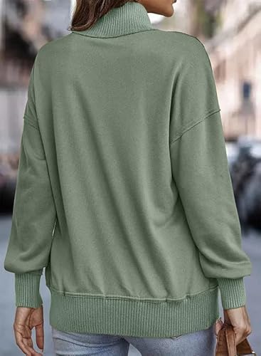 SHEWIN Plus Size Sweatshirt for Women Loose Fit Casual V Neck Pullover Sweatshirts Lightweight Fall Long Sleeve Tops for Women 2025,US 24-26(3XL),Green