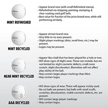 GolfBall Nut - 48 Used Golf Balls – Recycled Premium Brands Assorted Mix for Practice & Play – Excellent Condition - Includes Mesh Bag – Budget-Friendly & Sustainable Golf Balls