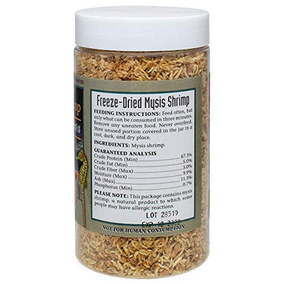San Francisco Bay Brand Freeze-Dried Mysis Shrimp - Premium Fish Food, Tropical Fish Food, Shrimp Food - Ideal for Freshwater and Saltwater Fish, Cichlids, Angels, Seahorses - 0.88 oz (25g)
