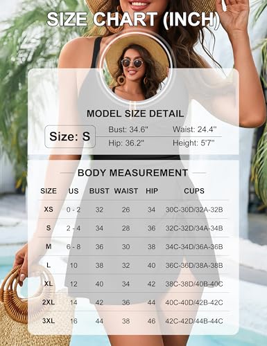 Blooming Jelly Womens Tummy Control One Piece Swimsuits Criss Cross Push Up Bathing Suits U-Wire Ruched Swim Dress 2026 (XL,Black)