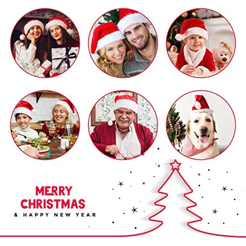 BOSONER Santa Hat: Christmas Hat Adult - Santa Hat for Women and Men - Led Santa Hat