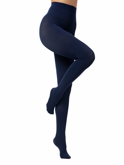 Women's 80 Den Opaque Tights - Soft Microfiber Pantyhose with 3D Stretch Technology