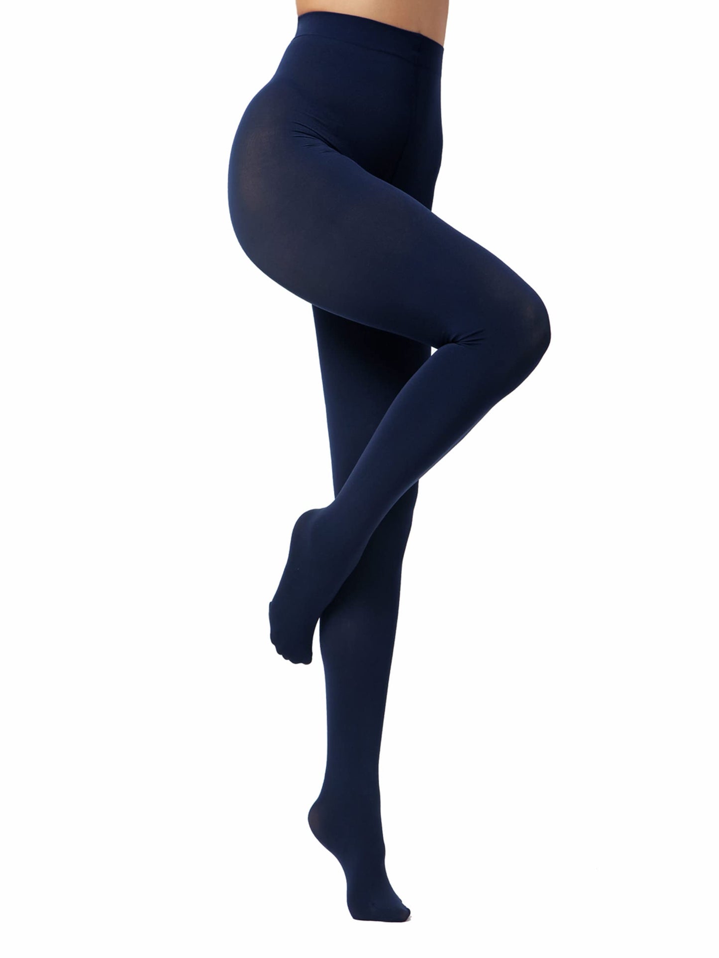 Women's 80 Den Opaque Tights - Soft Microfiber Pantyhose with 3D Stretch Technology