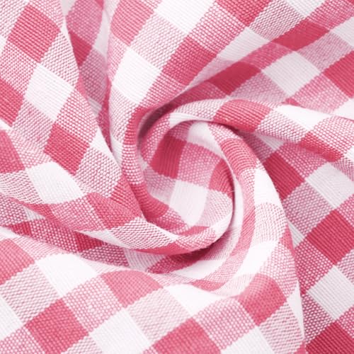 Bermuda Shorts for Womens Drawstring Elastic High Waisted Stripe and Gingham Wide Leg Beach Shorts Slacks with Pockets Pink