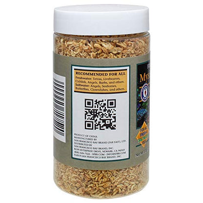 San Francisco Bay Brand Freeze-Dried Mysis Shrimp - Premium Fish Food, Tropical Fish Food, Shrimp Food - Ideal for Freshwater and Saltwater Fish, Cichlids, Angels, Seahorses - 0.88 oz (25g)