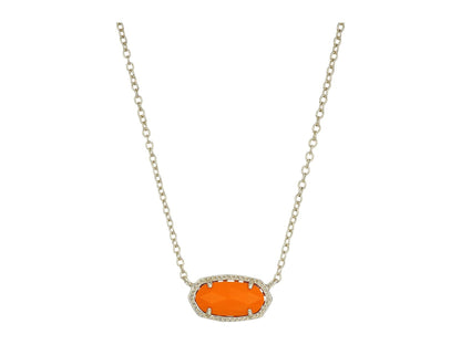 Kendra Scott Elisa Pendant Necklace - 14k Gold Plated Delicate Fashion Jewelry for Women GOLD - ORANGE