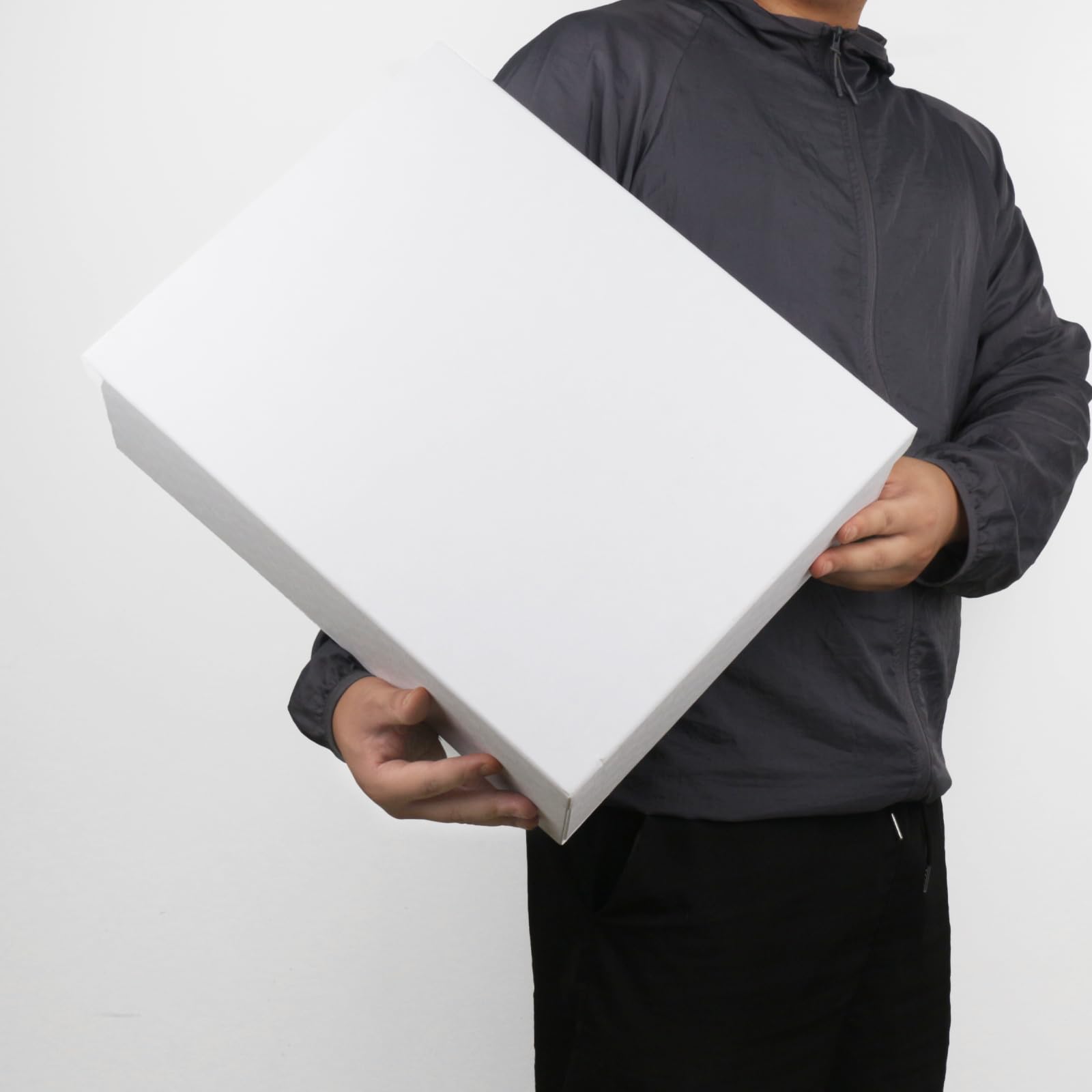 Large Gift Box with Lid 16.5x13x5.5 inches - Includes Card, Ribbons & Filler