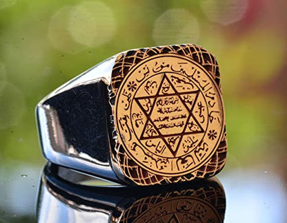 KAMBO Star of David Men Ring, 925 Sterling Silver, Mens Handmade Jewelry (Customize)
