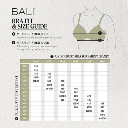 Bali Women's One Smooth U Ultra Illusion Neckline Underwire Bra, Light Beige, 38B