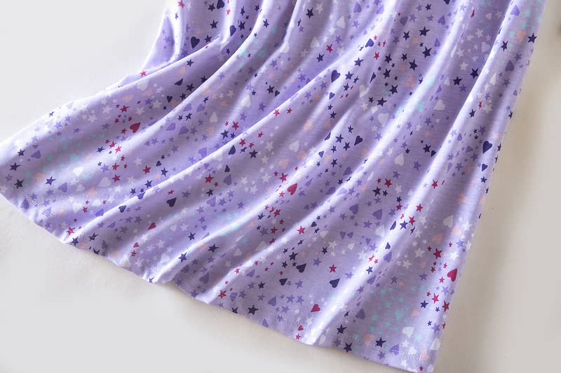 PNAEONG 3 Pack Women's Cotton Nightgown Sleepwear Short Sleeves Shirt Casual Print Sleepdress