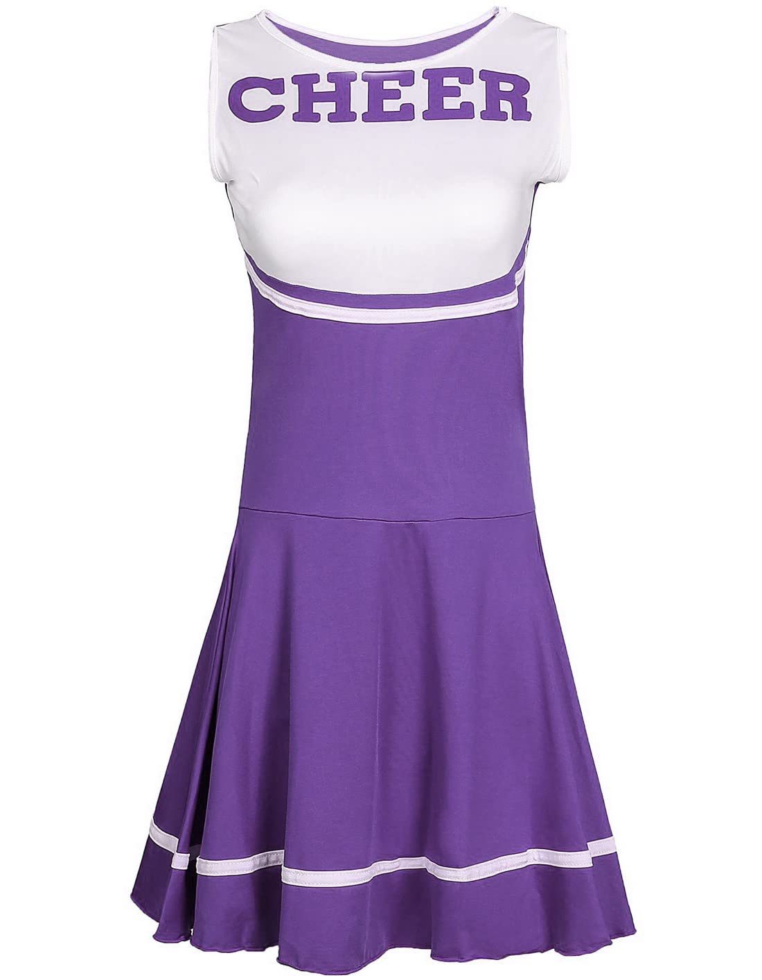 Cheerleader Costume Uniform - Women's Musical Dance Outfit with Multiple Colors Purple