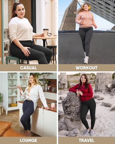 HLTPRO Plus Size Sweatpants Women - Joggers for Women with Pockets Yoga Workout Athletic Lounge Casual Pants Running Black