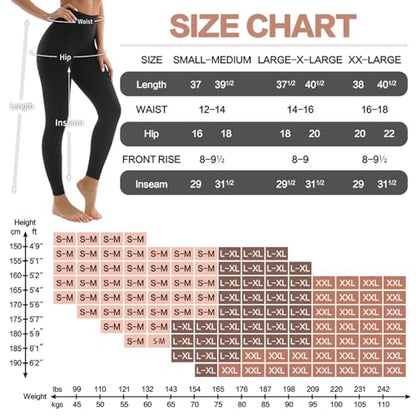 3 Pack Leggings for Women-No See-Through High Waisted Tummy Control Yoga Pants Workout Running Legging Large-X-Large