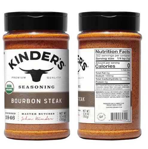 PPB Variety Pack - Kinder's Bourbon Steak Organic Seasoning 12.4oz and Pegasus Premium Brands 3-Step Lid Cover