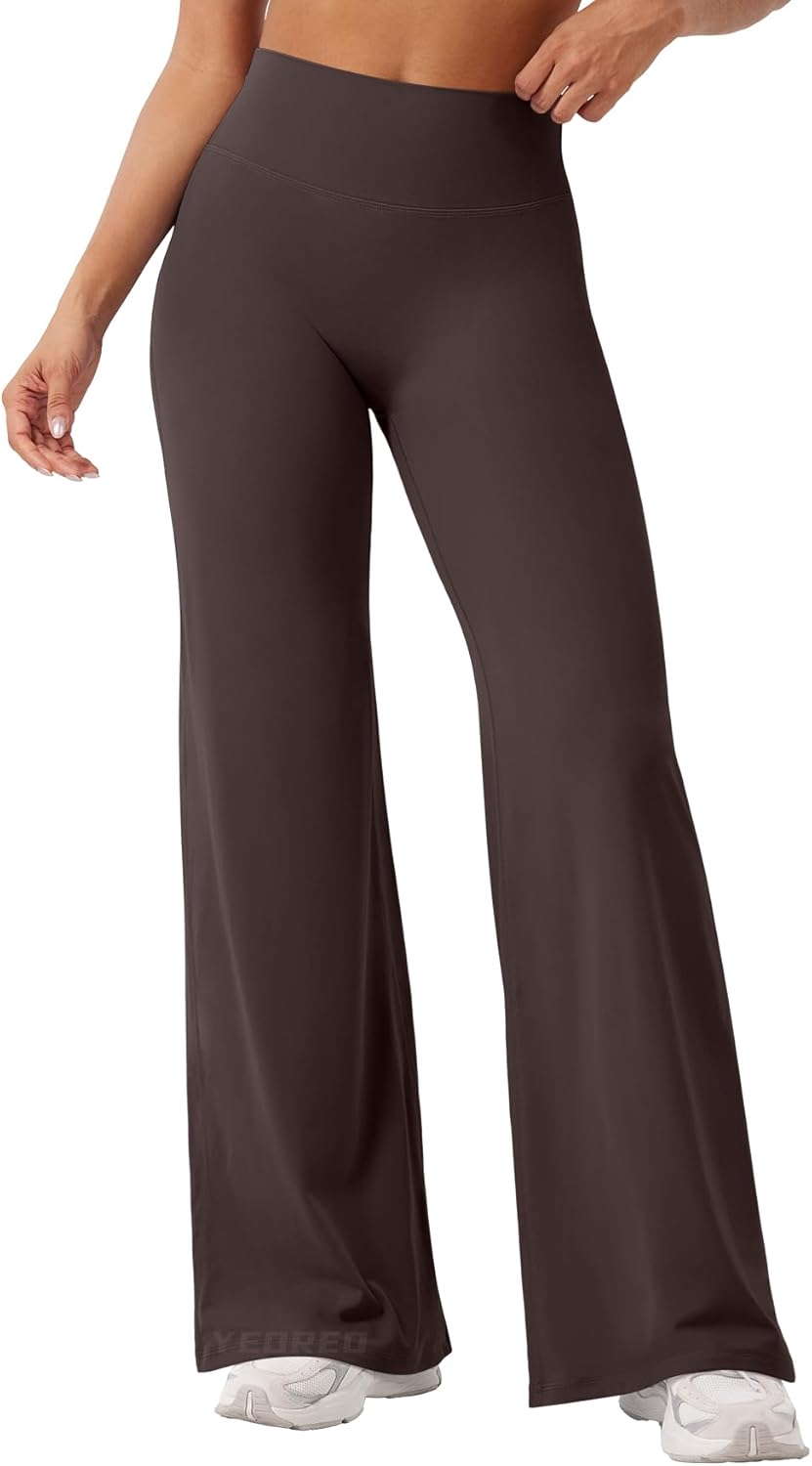 YEOREO Workout Leggings Womens No Front Seam Straight Leggings 29"/ 31.5"/ 33"/ 35" High Waist Buttery Eddiy Gym Yoga Pants