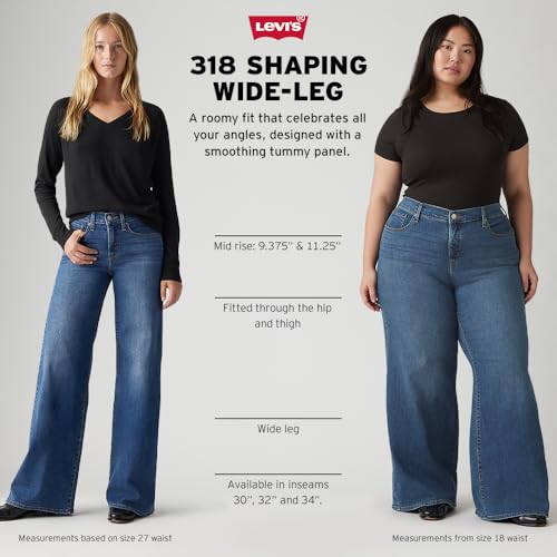 Levi's Women's 318 Shaping Wide-Leg Jeans (Also Available in Plus), (New) Clever Girl, 26