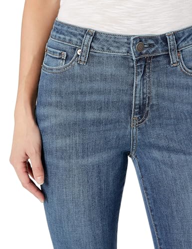 Amazon Essentials Women's Mid-Rise Stretchy Skinny Jeans, Medium Wash, 14