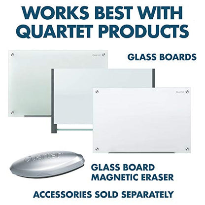 Quartet Glass Board Dry Erase Markers, Premium, Bullet Tip, Black, 12 Pack (79553)