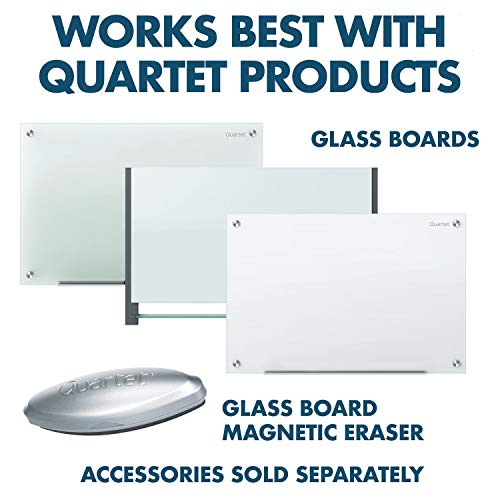 Quartet Glass Board Dry Erase Markers, Premium, Bullet Tip, Black, 12 Pack (79553)