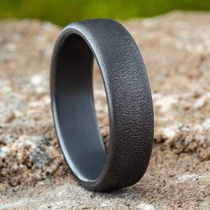 Black Tantalum Brushed Finish Comfort Fit Band 6.5mm - Size 10
