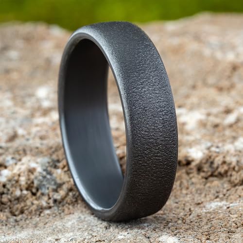 Black Tantalum Brushed Finish Comfort Fit Band 6.5mm - Size 10