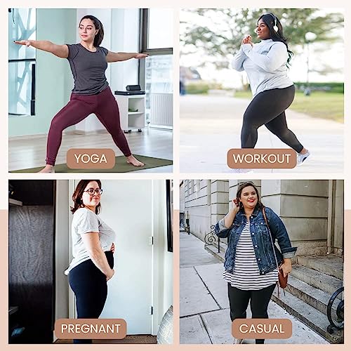 HLTPRO 3 Pack Plus Size Leggings for Women(X-Large - 4X)- High Waist Stretchy Soft Pants for Workout Running Yoga Black/Black/Black