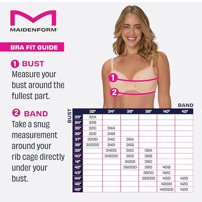 Maidenform Women's Pure Genius T-Back Bra , White,34B