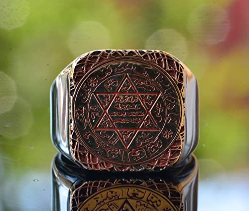 KAMBO Star of David Men Ring, 925 Sterling Silver, Mens Handmade Jewelry (Customize)