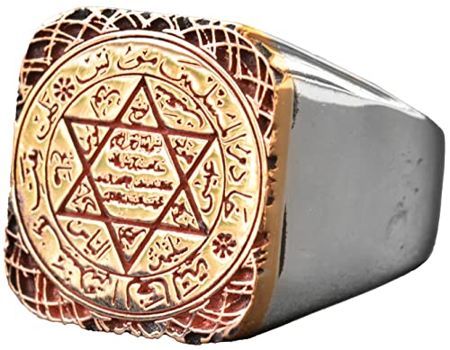 KAMBO Star of David Men Ring, 925 Sterling Silver, Mens Handmade Jewelry (Customize)