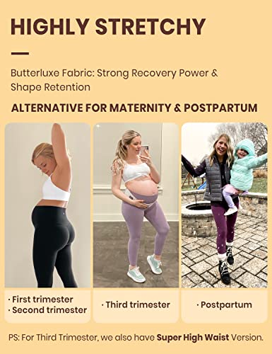 CRZ YOGA Butterluxe Yoga Leggings 25" - High Waisted Buttery Soft Womens Workout Lounge Pants Black X-Large