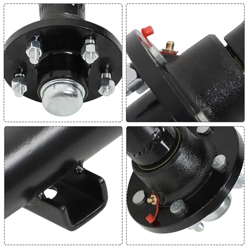 munirater 3500lbs 5x4.5 Bolt Pattern 89 Hub Face 74 Spring Center Trailer Axle U Bolt Kit