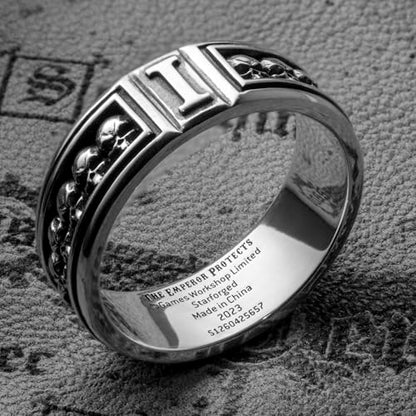 Starforged Insignia Aquilon Imperium of Man Warhammer Imperial Aquila Ring Silver Warhammer 40K