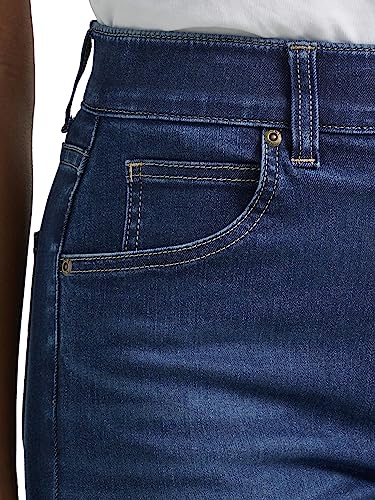 Lee Womens Ultra Lux Comfort with Flex Motion High Rise Skinny Jeans, Deepest Dark, 16 US