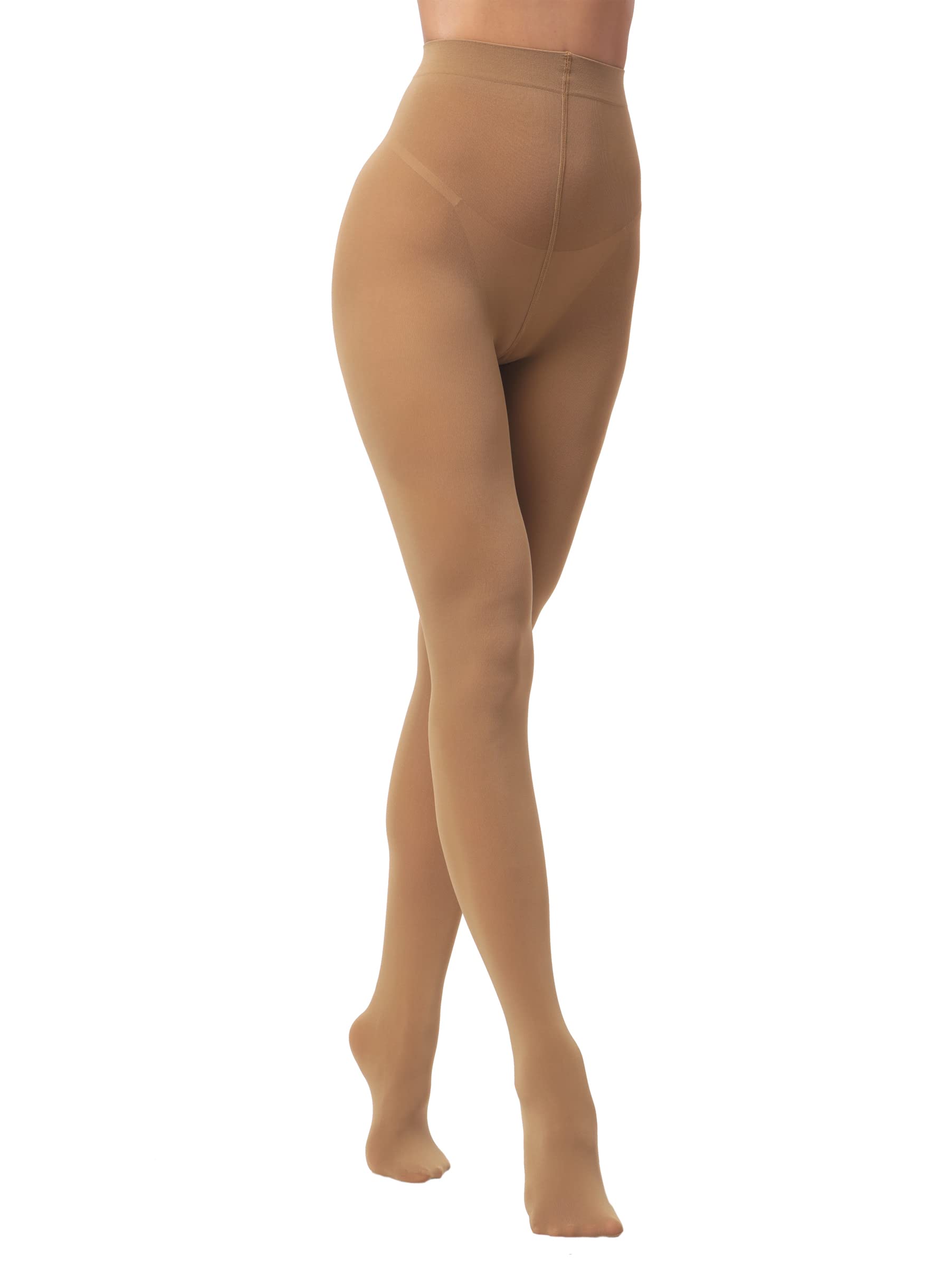 Women's 80 Den Opaque Tights - Soft Microfiber Pantyhose with 3D Stretch Technology