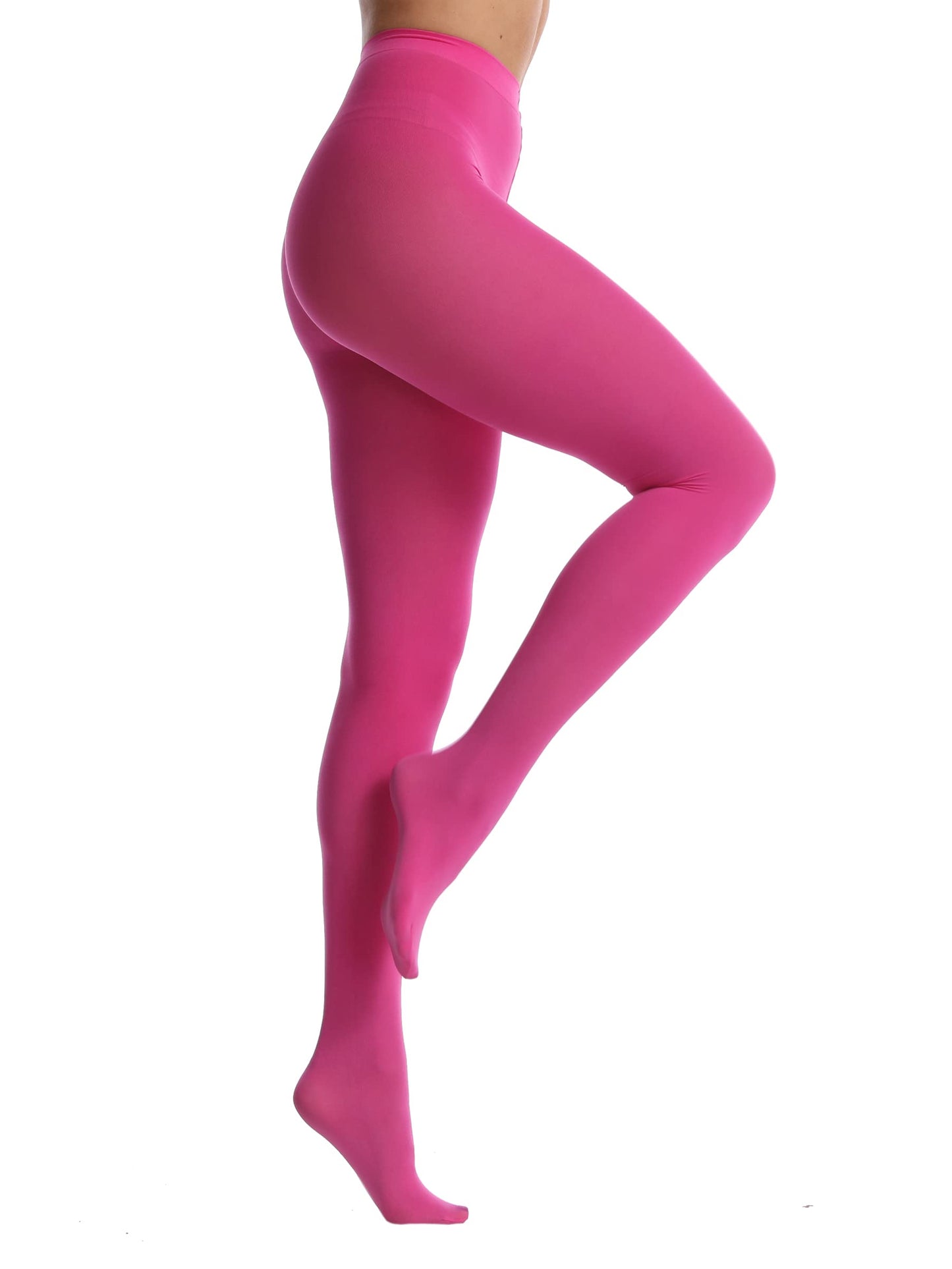 Women's 80 Den Opaque Tights - Soft Microfiber Pantyhose with 3D Stretch Technology