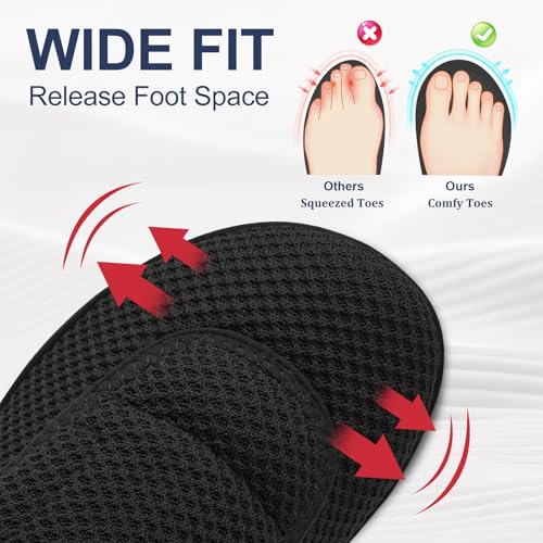 Scurtain Mens Walking Shoes Wide Width Diabetic Shoes for Men Elderly Seniors Adjustable Swollen Feet Neuropathy Orthopedic Edema Shoes Breathable Indoor Outdoor Slippers Size 13 Black