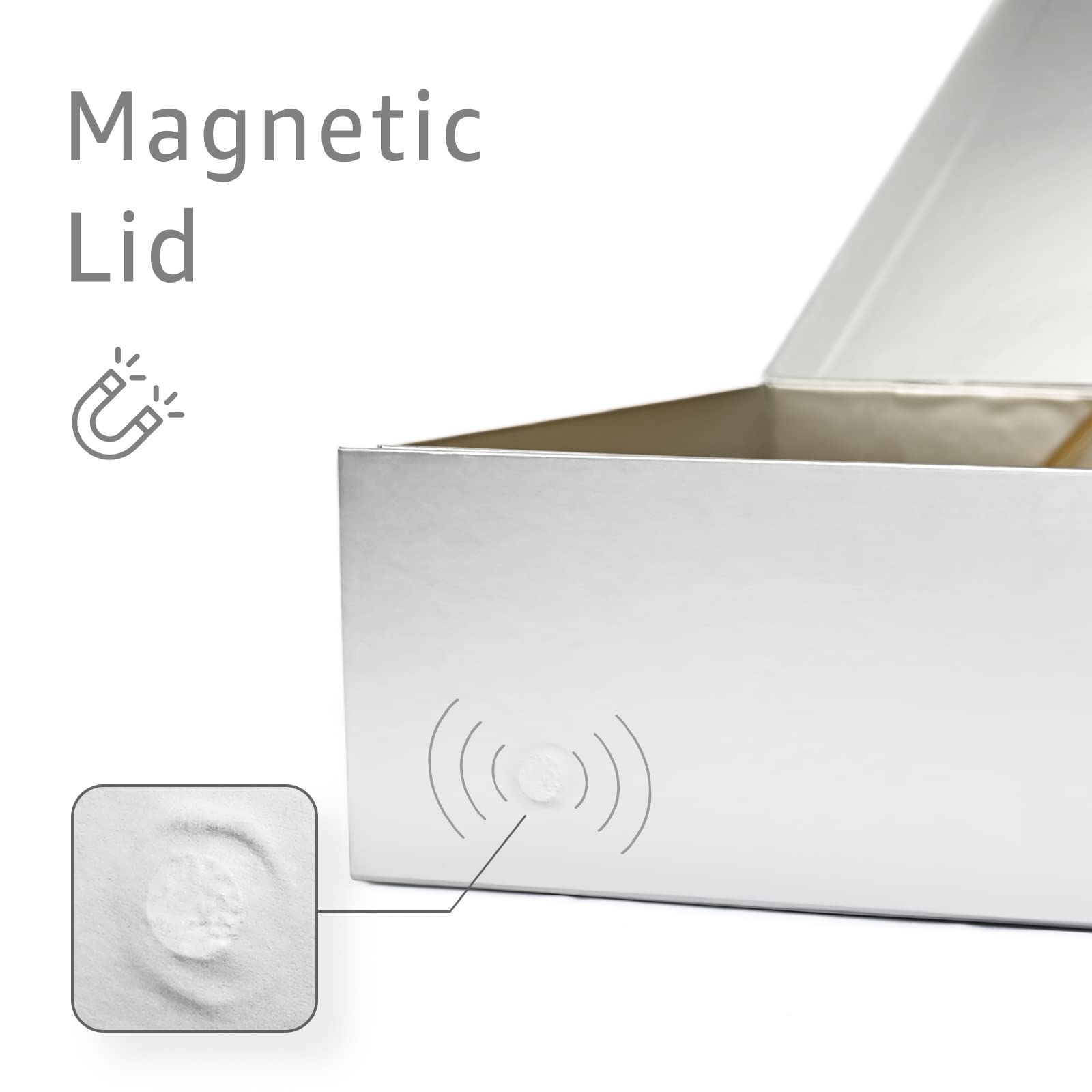 Gift Boxes with Lids 2 Pack - Magnetic Closure with Ribbon, Card, Filler & Sticker