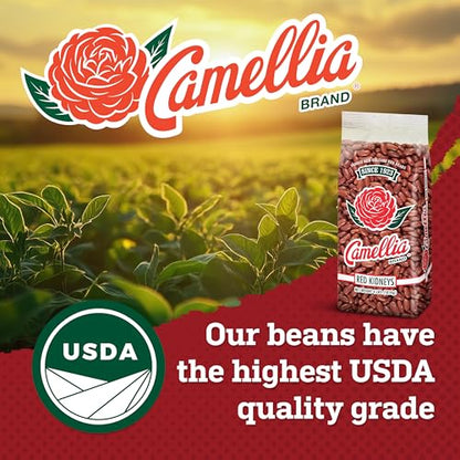 Camellia Brand Dried Red Kidney Beans – Premium Non-GMO Dry Beans, High Protein Plant-Based Food for Red Beans and Rice, Chili, Soups, Meal Prep, and Cajun Cooking 1 Pound (Pack of 6)
